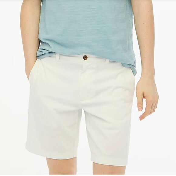 J. Crew Factory 9" flex chino short in white NWT size 28 - Picture 3 of 12
